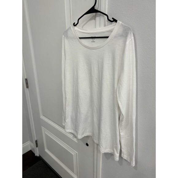 Mossimo Supply Co Long Sleeve T-Shirt White Sz XXL Cotton Poly Minimalist NWT - Picture 3 of 11